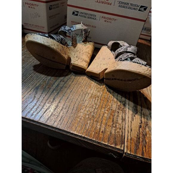 6.5M Chinese Laundry Z-Gumdrop Cork Platform Wedge Heel Open Toe Shoes Sandals - Picture 7 of 8